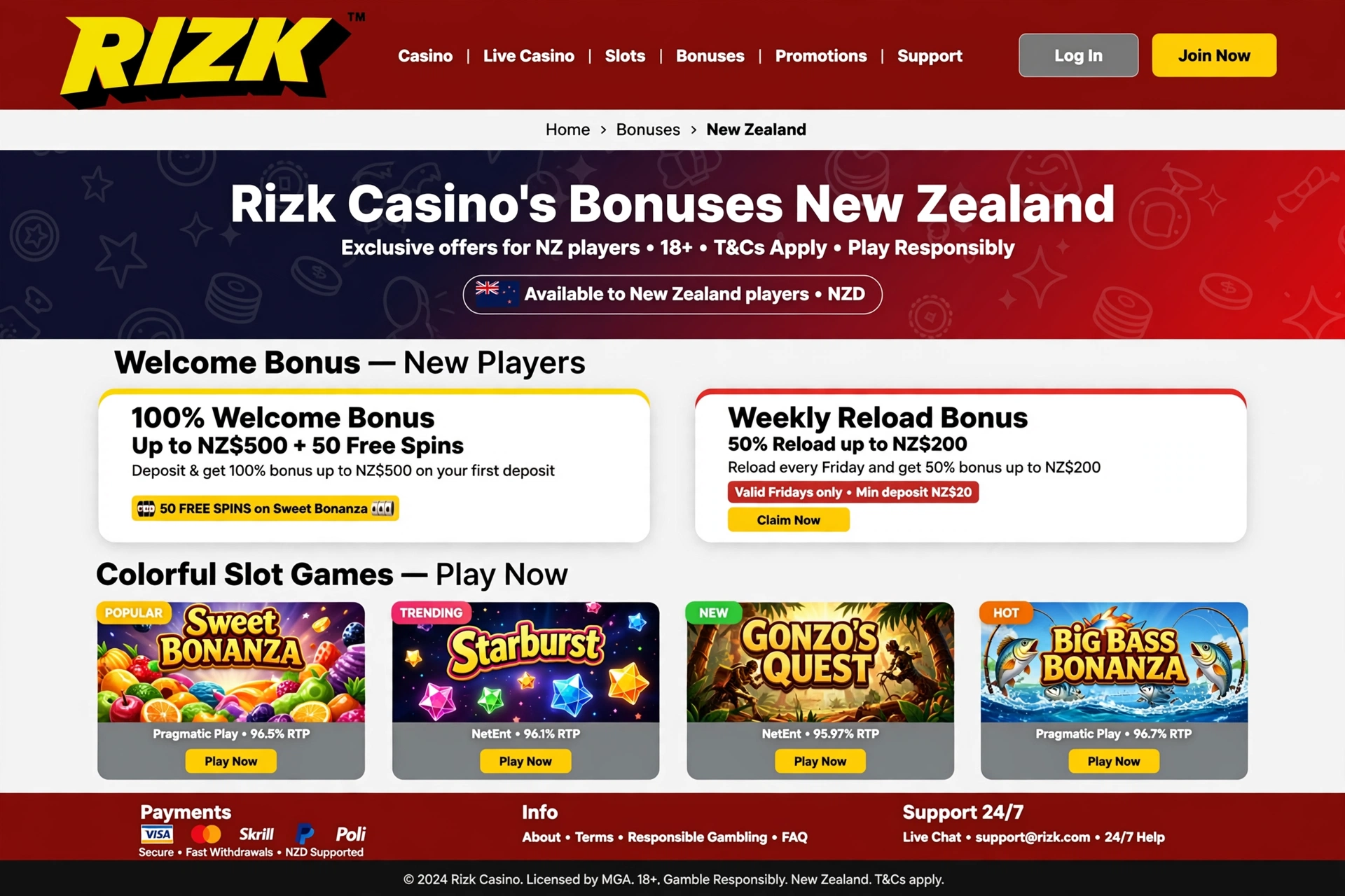 rizk casino's bonuses new zealand — complete guide for Kiwi players